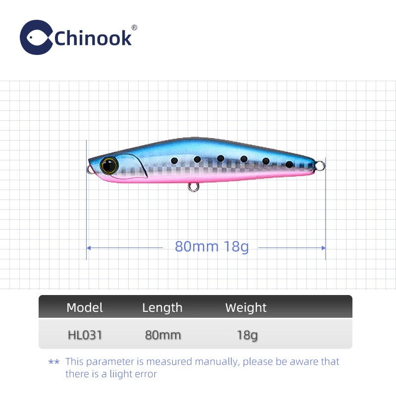 Chinook  Sinking Pencil bait Fishing Lure 100mm14g Surface Floating  Lures for fishing swimbait Rap pike bass lurebait