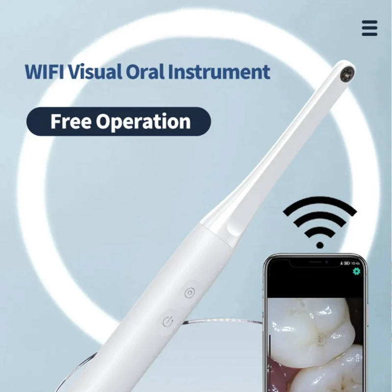 Wireless WIFI telecamera intraorale odontoiatria ispezione endoscopio strumento ortodontico con 6 luci a LED per Smartphone