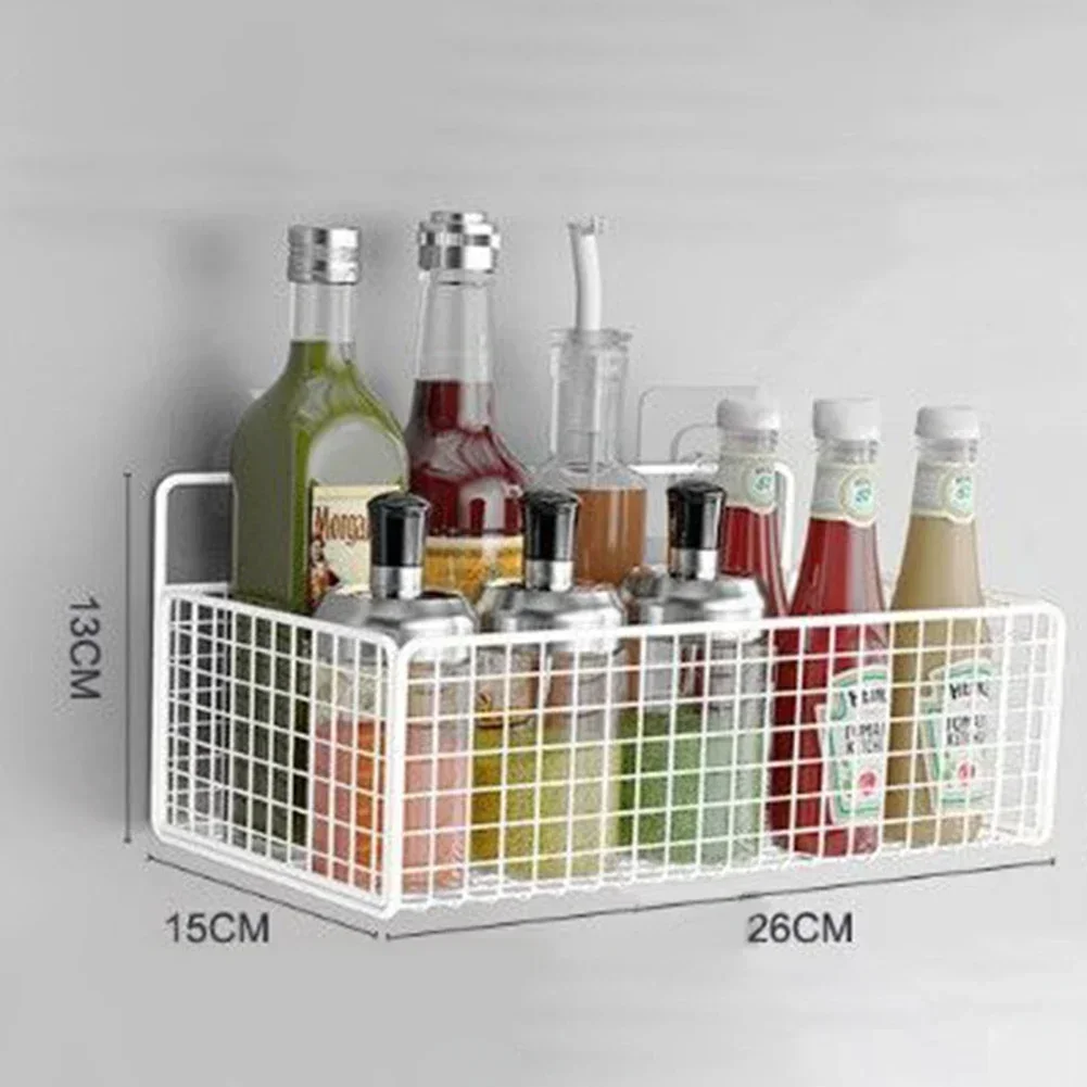 Kitchen Storage Basket Bathroom Soap Shelf Free Punching Wall Hanging Drain Rack Barbed Wire Storage Holder Accessories