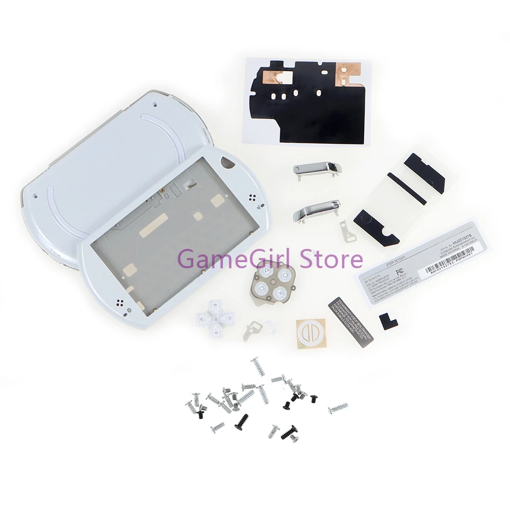 Conjunto Completo Caso Habitação para PSP GO Game Console, Shell Com Botões, Adesivo, Substituição, 1 Conjunto