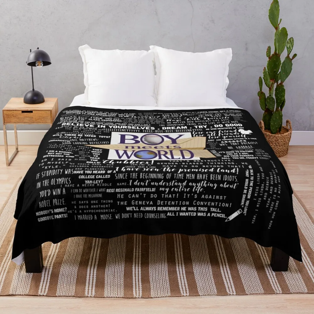 

Boy Meets World Memorable Quotes Throw Blanket Bed linens Thermal Soft Beds Blankets