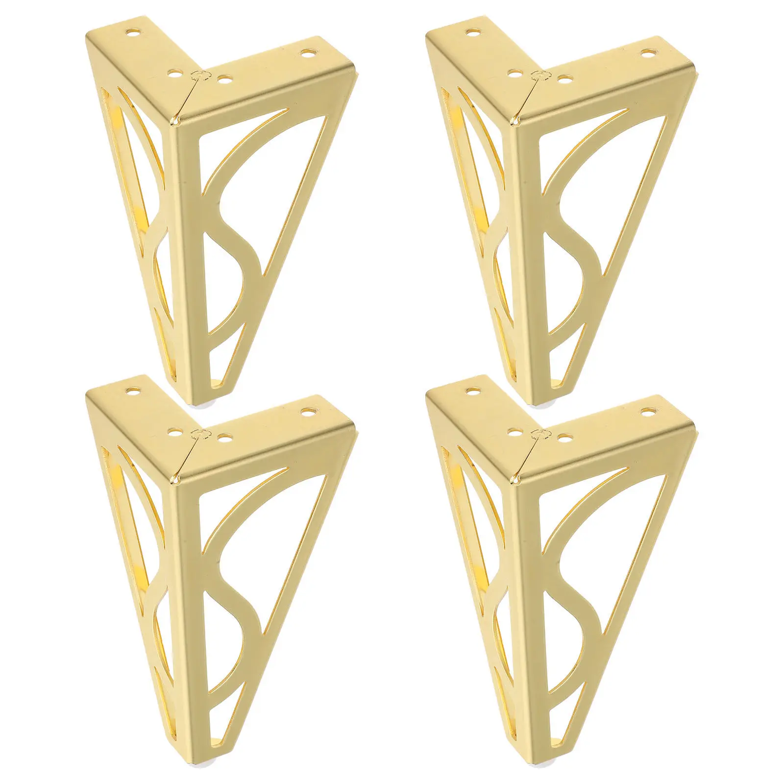 

Комплект из 4 золотых металлических ножек для мебели, усиленные, 5,89 дюйма, современные минималистичные, на винтах, для диванов, шкафов, столов, опорные ножки-подставки для мебели