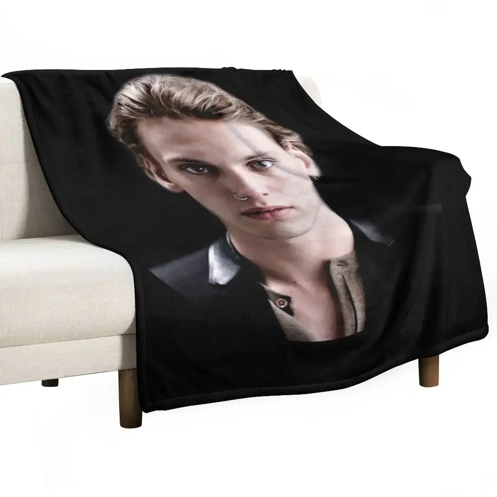 jamie campbell bower Throw Blanket Bed linens Hair Retros Hairys Blankets