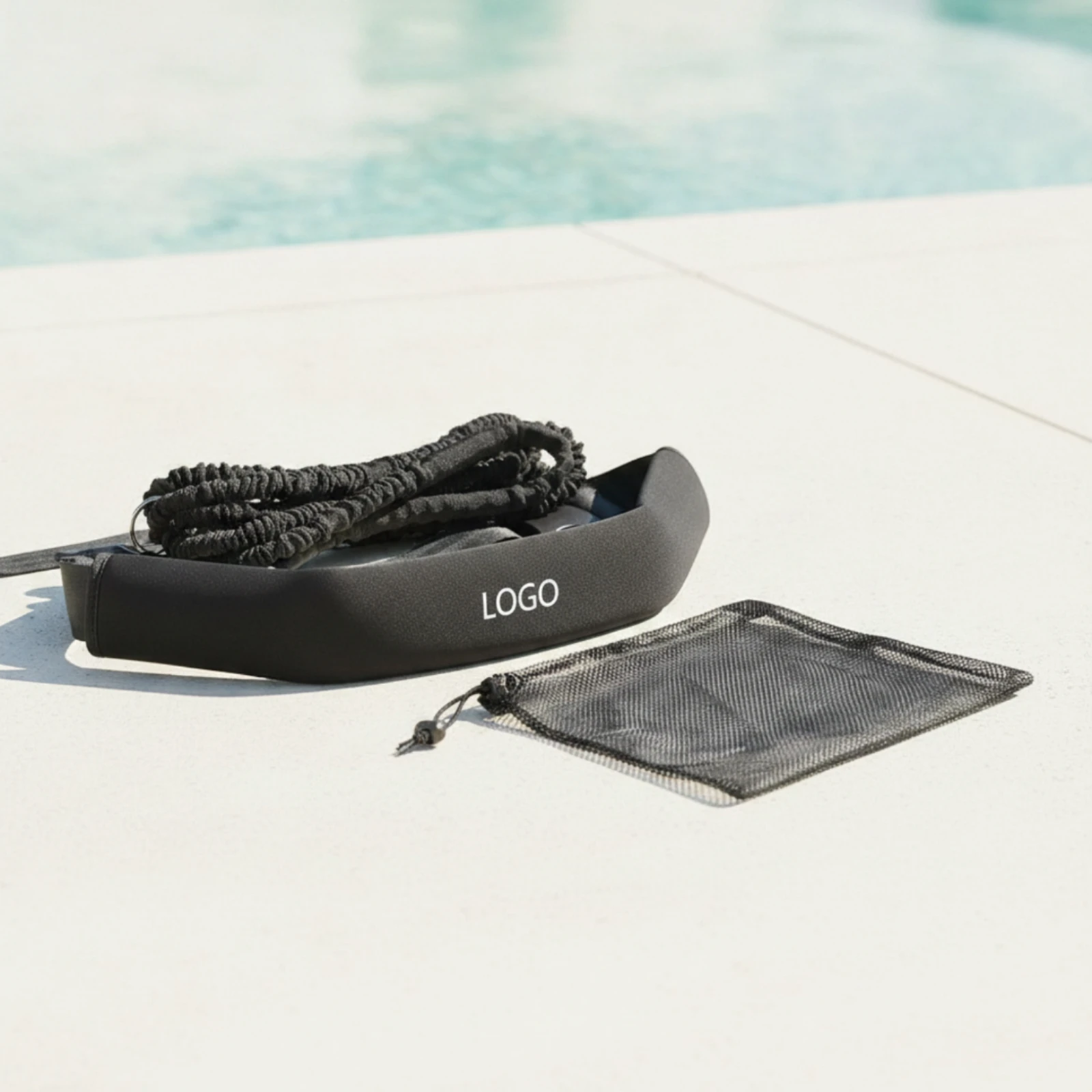 Cinturón de Natación con Cuerda de Resistencia, Cinturón de Natación de Alta Elasticidad con Bolsa de Almacenamiento, Kit de Entrenador de Natación, Paquete Personalizado Portátil