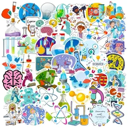 50PCS Cartoon Science Lab Sticker Aesthetic DIY Decoration Laptop Phone Skateboard Car Waterproof Sticker for Kids Gift