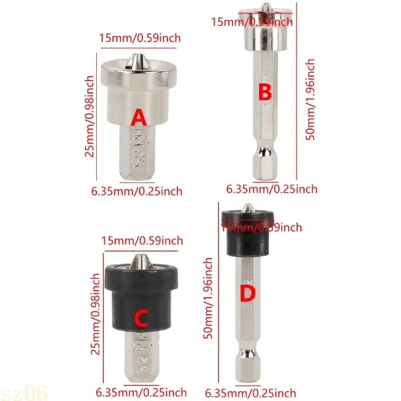 Q2Q4 Screw Setter Bit High Precise Design Ensures Consistent Screw Depth For Efficient Installation 25mm/50mm Length