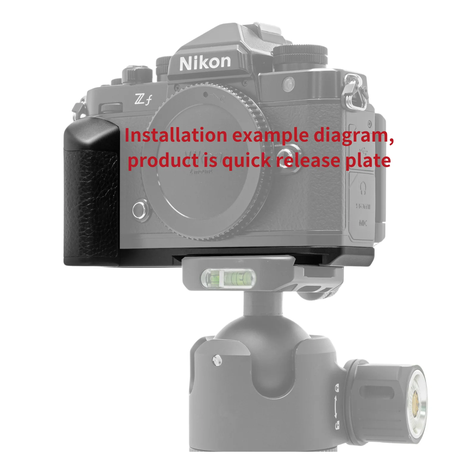 PEIPRO zf l Plate aluminum alloy Quick Release Plate Camera bracket Hand Grip with Cowhide Wrapped for Nikon zf Cameras