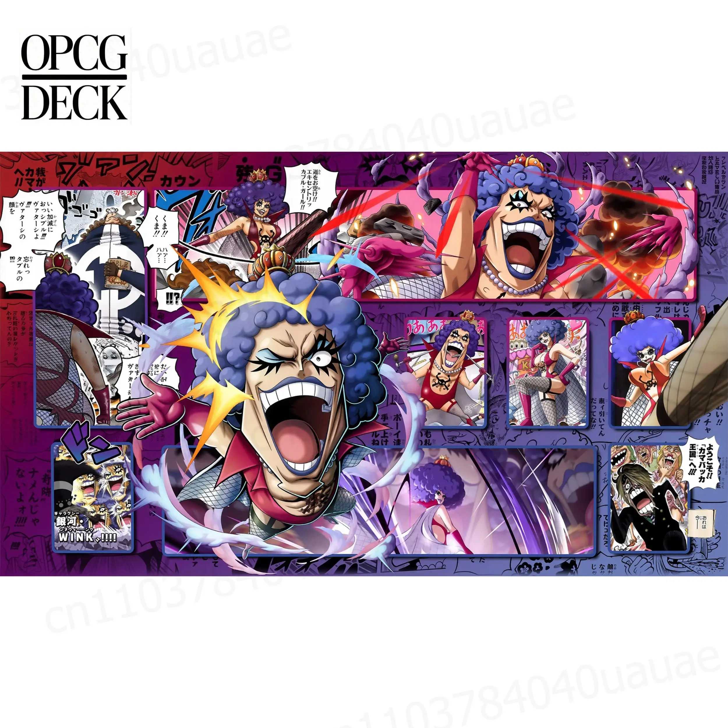 One Piece Opcg Playmat Card Game Emporio Ivankov Sanji Monkey D. Luffy Anime Playmat High-Quality Card Game Mat 60*35Cm