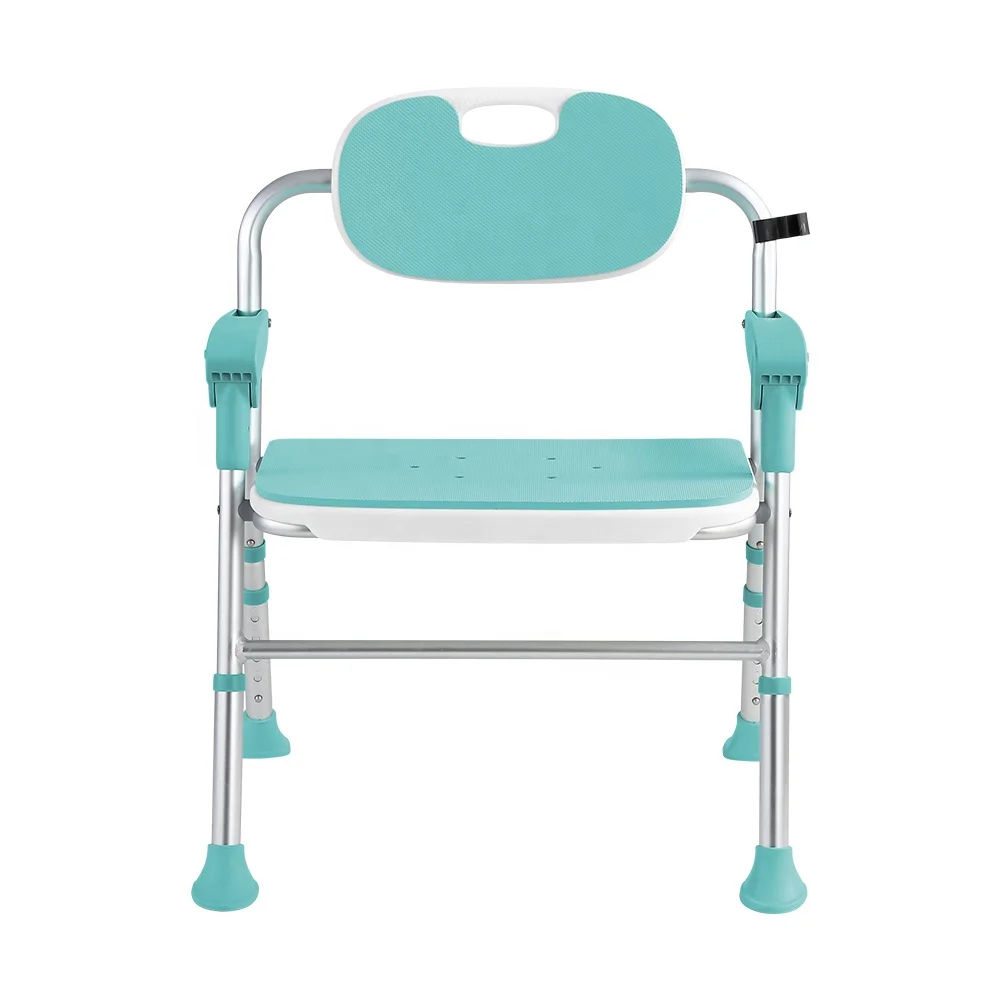 

The comfortable and lightweight bathroom comes with a bath chair with a safe and reliable back