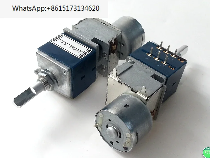 

ALPS RK27 Type Double Potentiometer with Motor Half Axle A50K A10K 5K with Round Handle