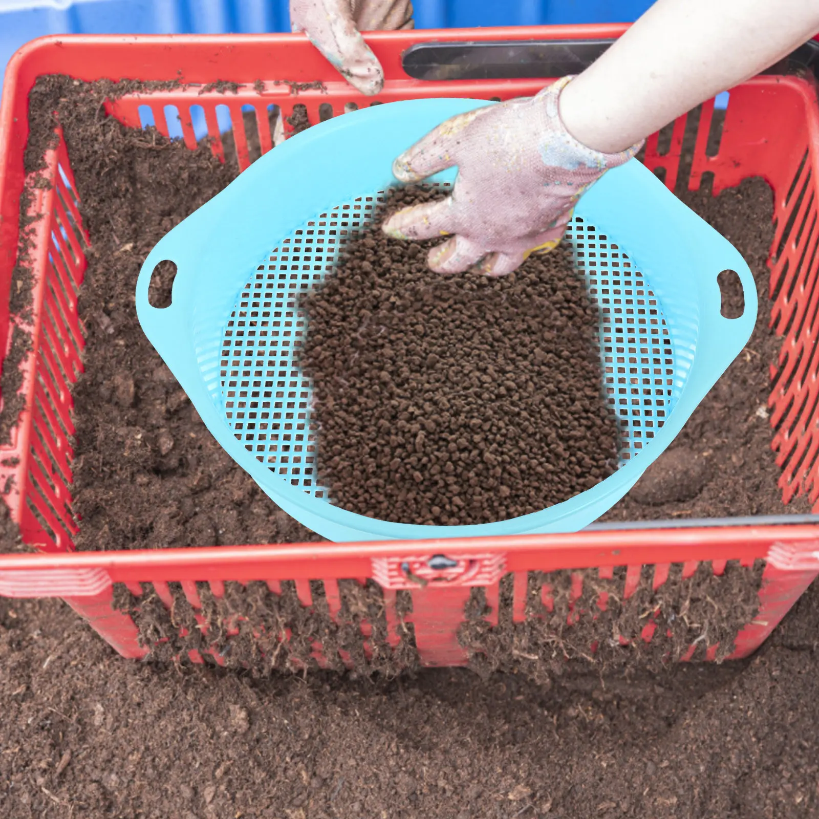 

Multi-Use Soil Sieve Set Garden Tool ABS Mesh Sifter for Planting Bonsai Potting Filtering Fine Items from Soil Debris