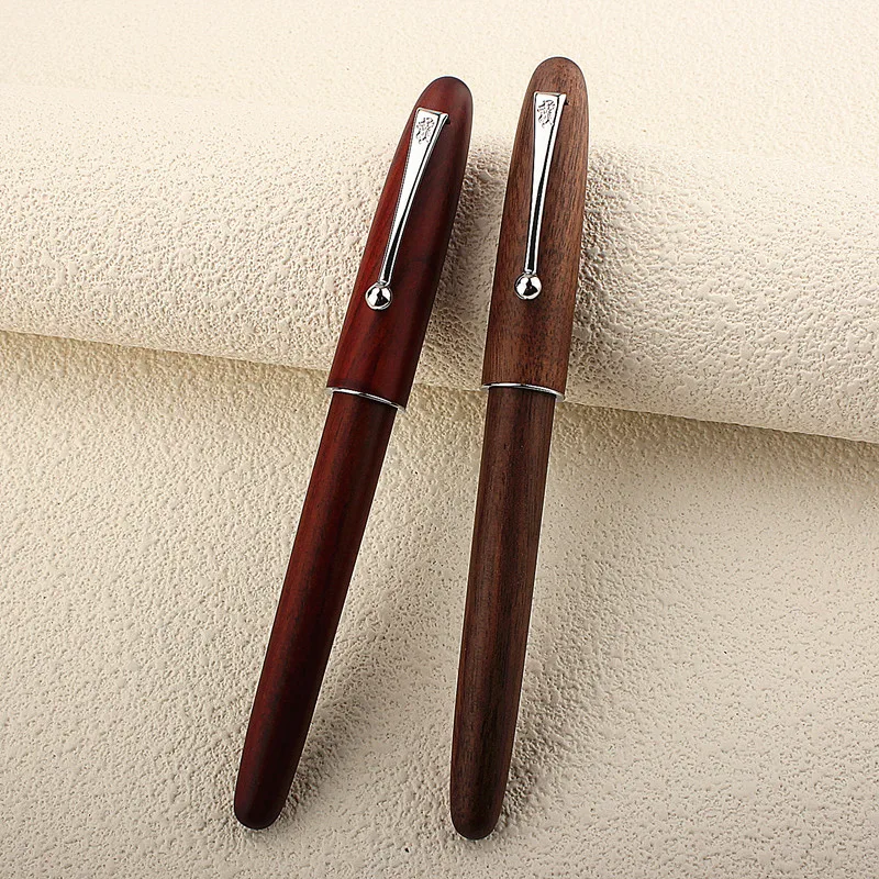 Jinhao Natural Wood Fountain Pen Luxury Elegant Pen 0.38/0.5/1.0mm Extra Fine Nib Office School Writing Supplies Stationery