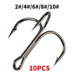 10PCS Fishing Hooks High Carbon Steel Goods Equipment Sea Accessories Offshore Angling Offset for Lure Tackle Tools Carp