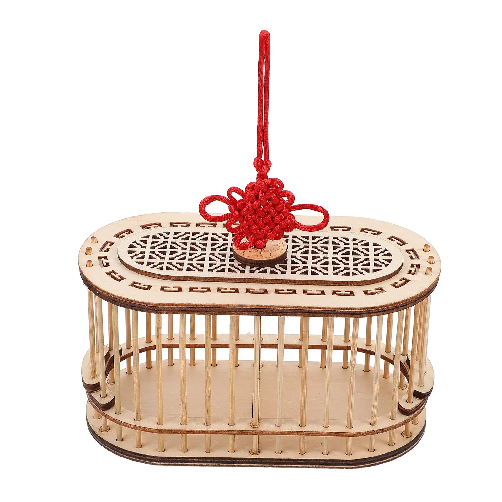 

Cage Storage Small Basket Container Brown Durable Wooden Mini Box Pest Catcher Kids Toy