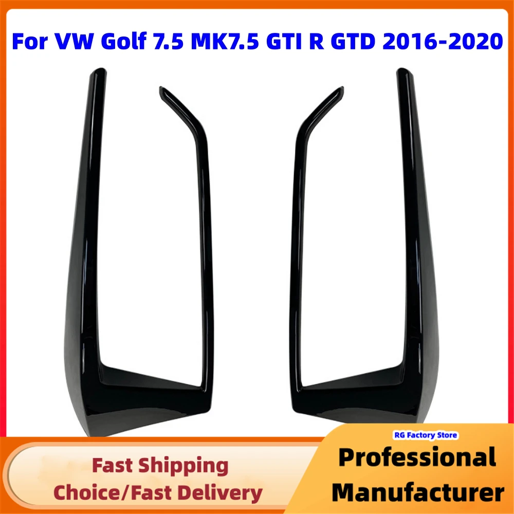 1 Paar Achterbumper Splitter Canard Voor Vw Golf 7 7.5 MK7 MK7.5 GTI R GTD R400 2012-2020 Achterlicht Spoiler Remlicht Trim