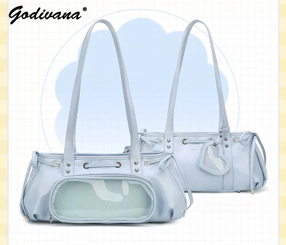 Japanese Style Ita Bag Chasing Star Students Daily Portable Shoulder Bag Women's Casual Handbags Leather Tote Bags