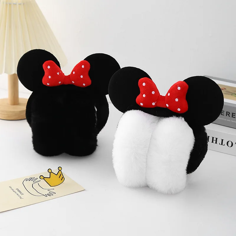 Disney Minnie Mouse Soft Plush Ear Keep Warmer Winter Earmuffs Children Fashion Outdoor Earflap Protection Ear-Muffs Ear Cover #2