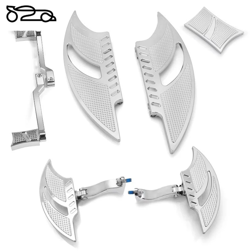 Floor Pedals, Passenger Foot Pedals, Heel Shifter 1980-2023 For Touring Road King Road Street Glide