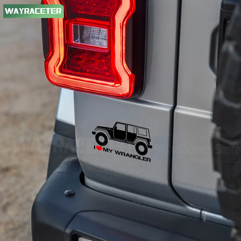 1 قطعة الإبداعية نافذة السيارة ملصق مضحك جذع السيارات الجسم ملصق حائط من الفينيل ل جيب رانجلر JL JK روبيكون J YJ CJ اكسسوارات #5