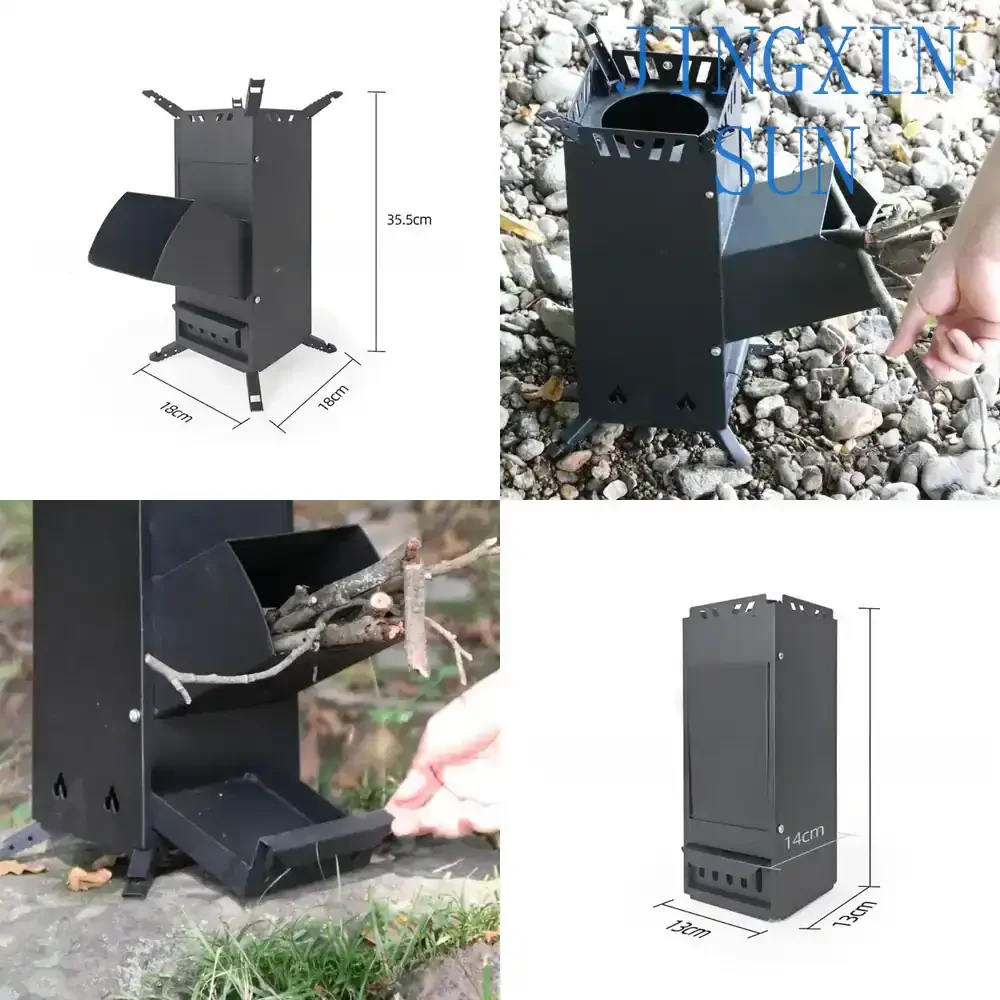 Outdoor Portable Wood Stove for Camping Picnic Hiking Travel Folding Lightweight Field Stove for Backpacking Survival