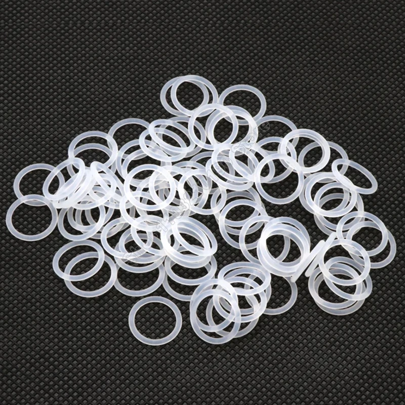 CS 2/2.4/3mm White VMQ White Silicone O Ring Gasket OD 5-100mm Food Grade Waterproof Washer Rubber Insulate O-ring Rubber Ring