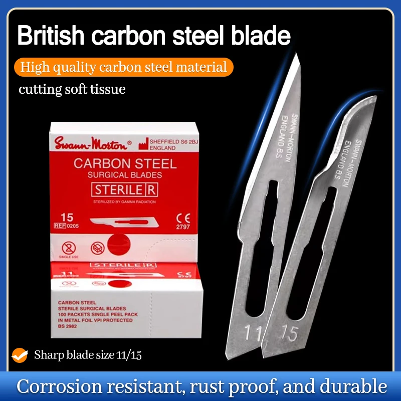 

Stainless Steel Disposable Double Eyelid Surgery Blade No.11 and No.15 Mobile Phone Film Repair Tool