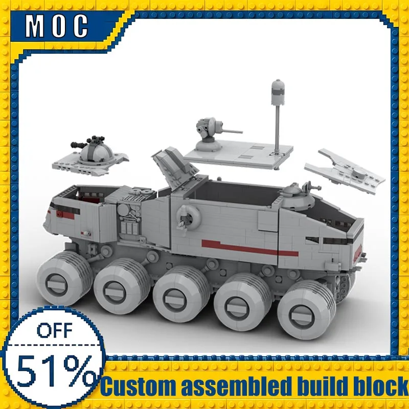 NEW 1598PCS Heavy Vehicle Turbo Tank V2 MOC Military Vehicle Model Building Blocks Modify Educational Assembly Toy Birthday Gift
