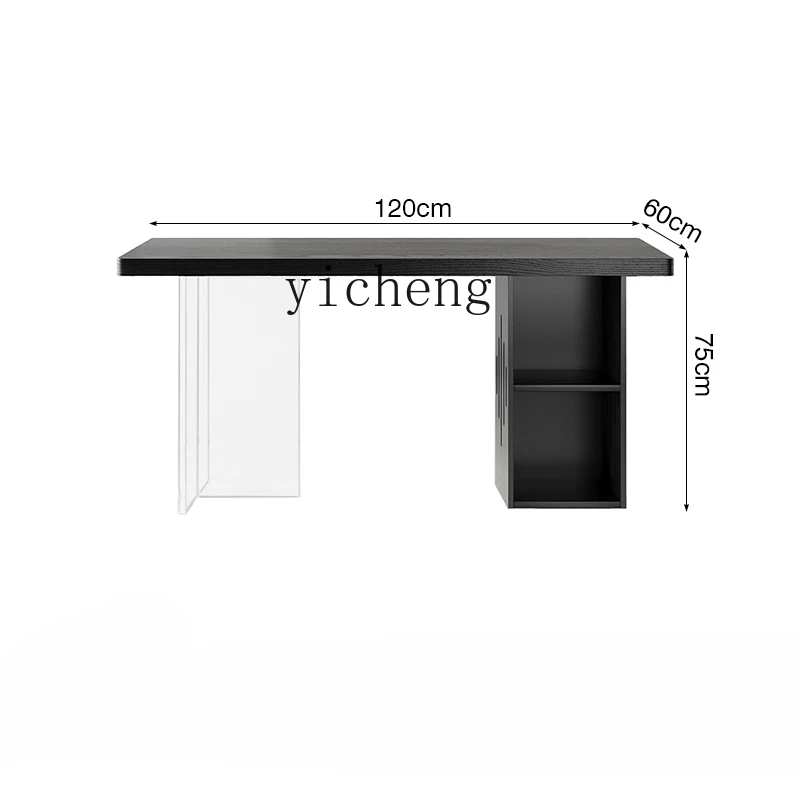 

Tqh Solid Wood Balcony Tea Table Acrylic Suspension Tea Table High-Grade Tea Table Kettle Integrated