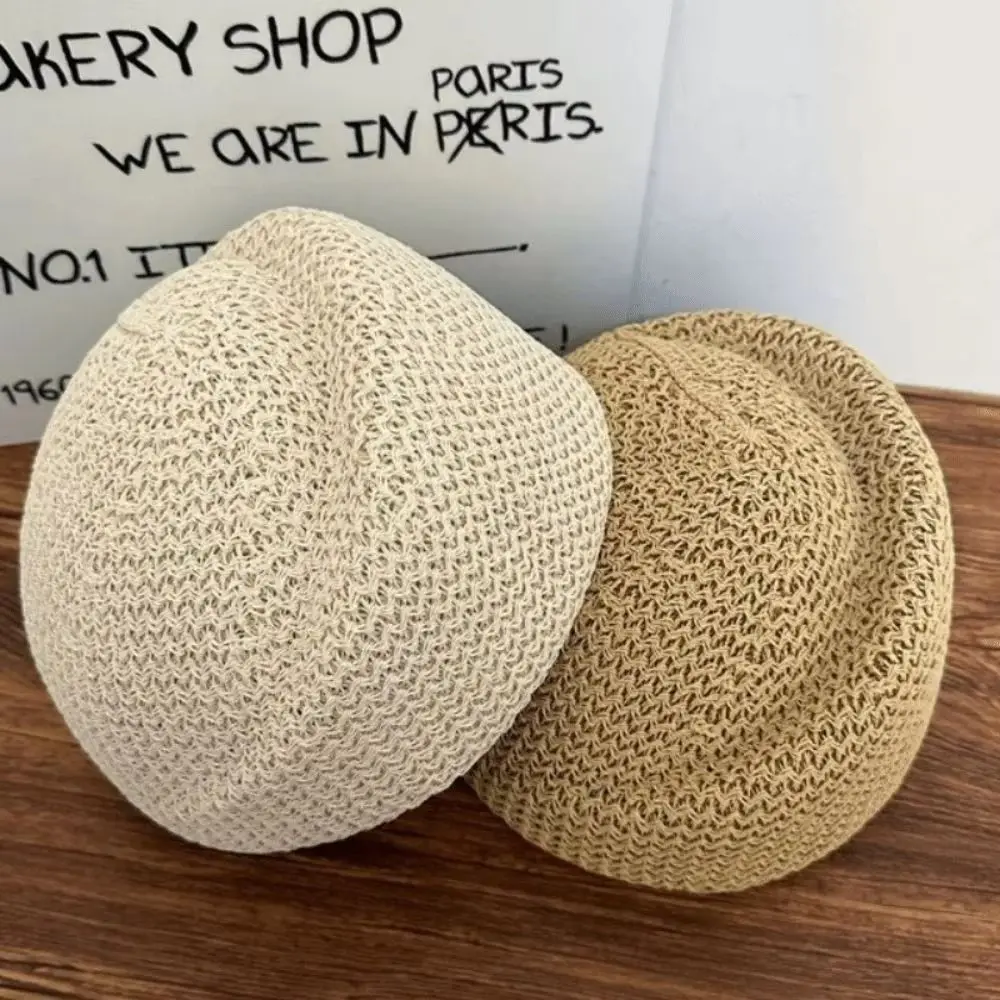 Vintage Elegant Straw Pillbox Hat Weave Classic Straw Beret Hat Teardrop Handmade Medicine Box Hat Wedding Party