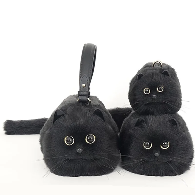 Cat bag, Messenger Bag, versatile small and cute, fashionable bag Women's Cross bag autumn and winter high-level design