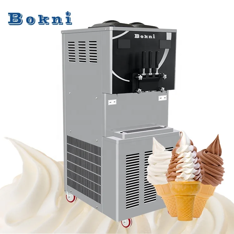 BOKNI Hot Selling Ice-Cream Machine 10 Year Warranty Soft Serve Ice Cream Machine Sale Double System Ice Machine