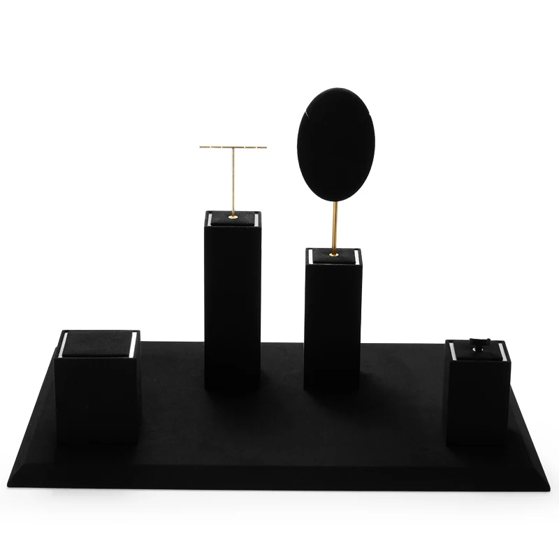 Original Jewelry Display Stand Microfiber Necklace Pendant Earrings Counter Set Display Stand jewelry boxes and packaging