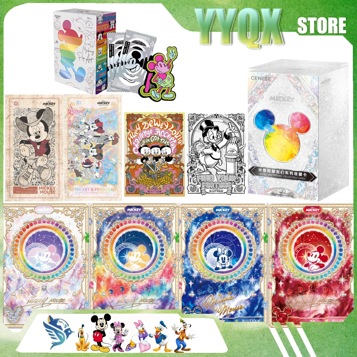 Disney Mickey Mouse Minnie Mouse Donald Duck Goof 2026 New Collection Card Card Brick Surprise Gift Periphery ToyGirl Rare Like