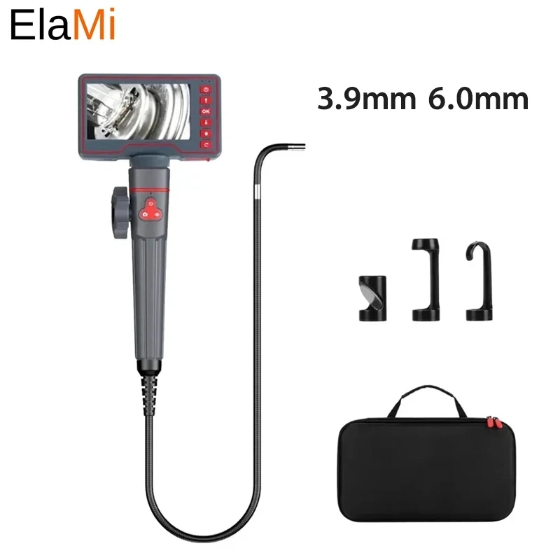 3.9mm/6.0mm Lens Two-Way 180° Steering Articulating Borescope With 5 