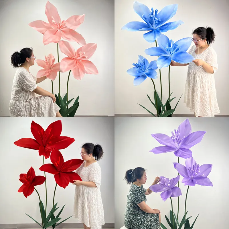 Paper art flower decorative flower window Meichen shopping mall decorative flower art activity arrangement giant simulated paper