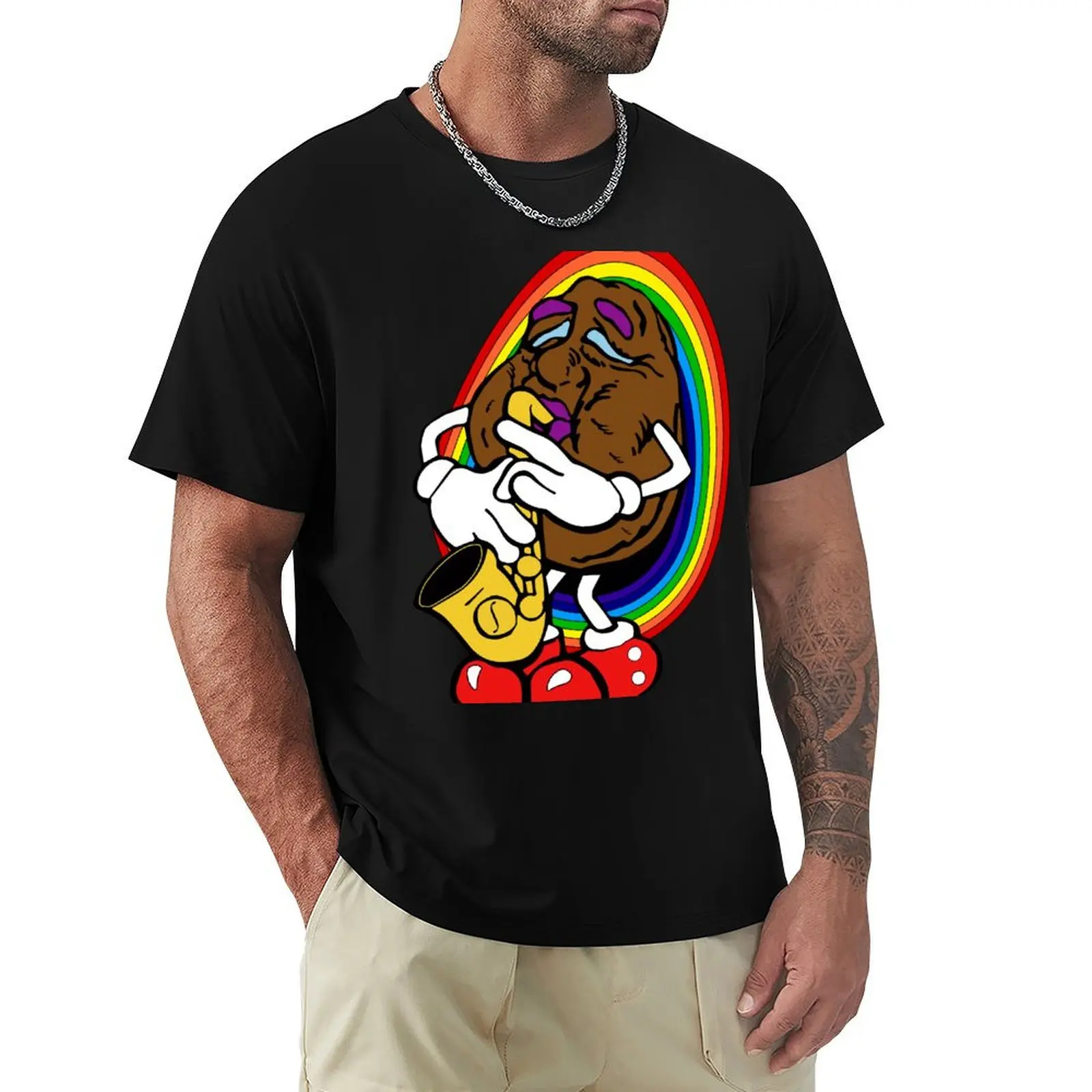 

California Raisin Saxophone T-Shirt anime tshirt Funny t-shirts luxury designer boys animal print fitted t shirts for men