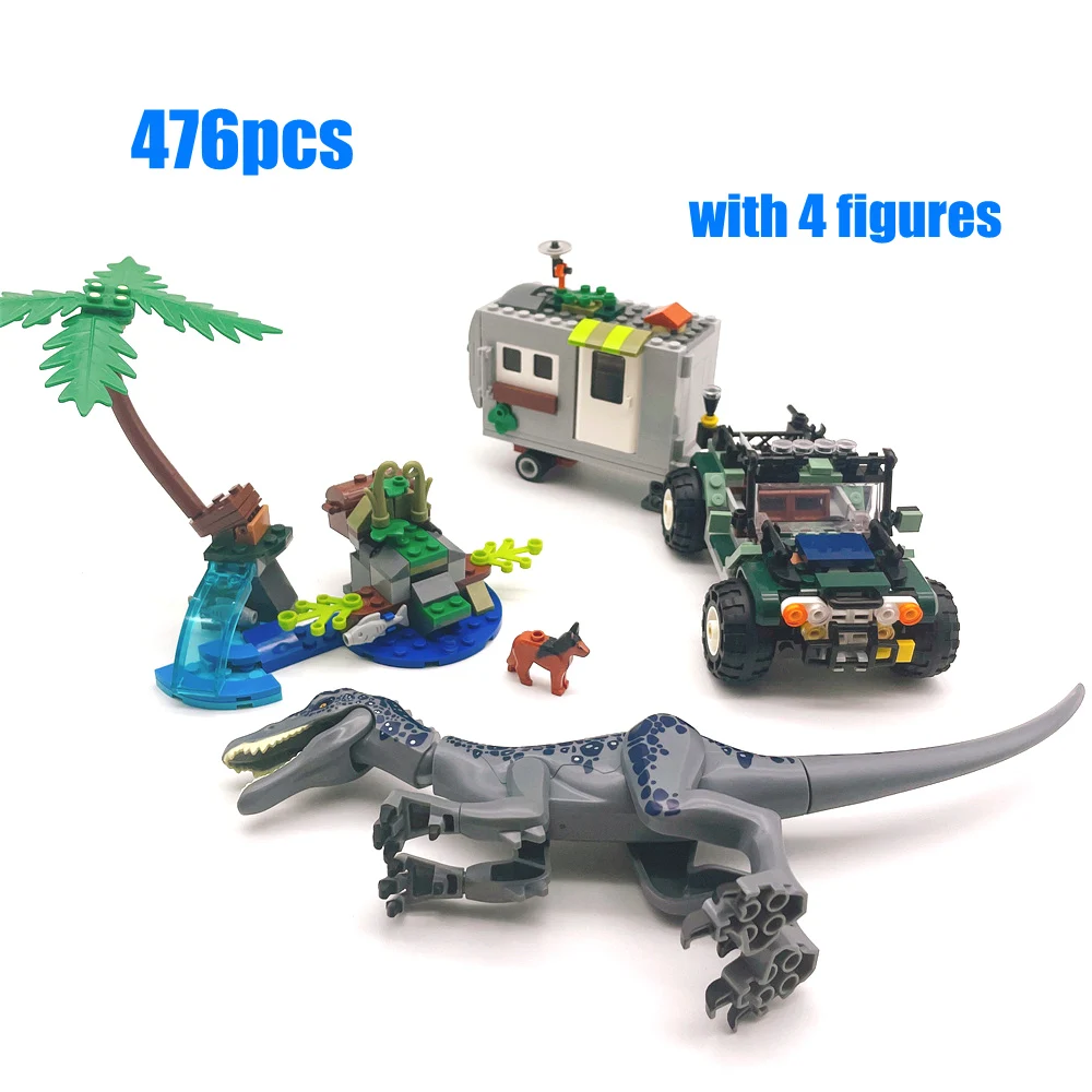 476pcs Jurassic Dinosaur World Building Blocks Treasure Hunt Model Bricks Fit 75935 Toys for Kids