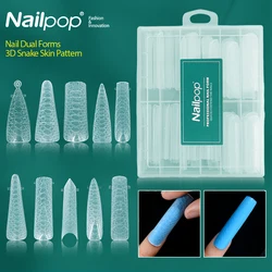 Dual-System-Formen, Nagelform-Set, wieder verwendbare Maniküre-Kunststoff form für den schnellen Bau von Nagel verlängerungen, Nailpop