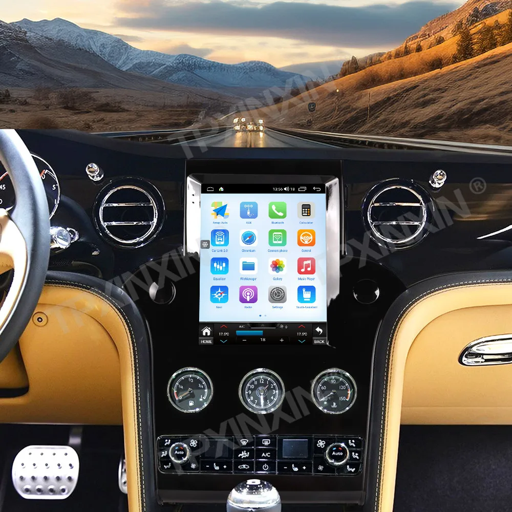 For Bentley Mulsanne 2011~2019 Android 14 Carplay Vertical Car Radio Stereo Automotive Multimedia Player GPS Navi Head Unit