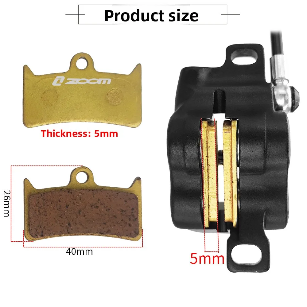 Thickened Semi-Metallic Four-Piston Brake Pads Hydraulic Disc Brake for Mountain Bike and Road Bicycles