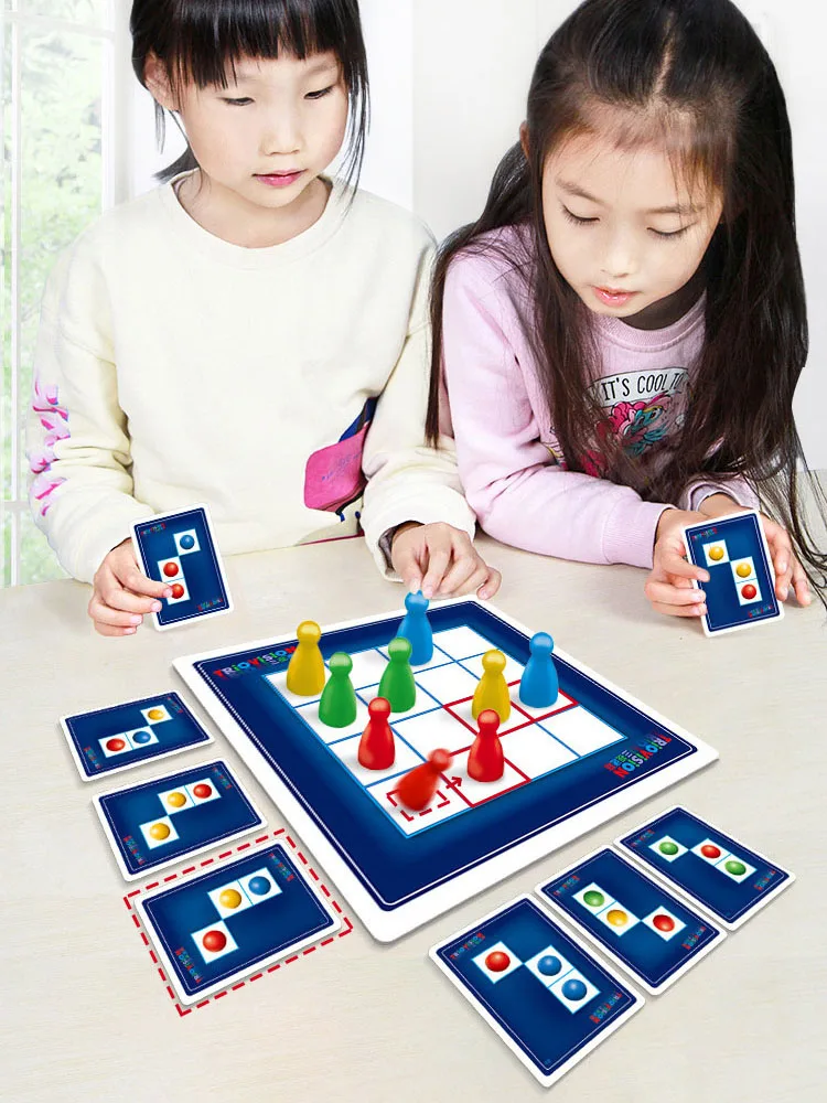 Kinder 3 Vision Tracking visuelle räumliche Wahrnehmung Beobachtung Phantasie Paare spielen Brettspiele Holz spiele Schachspiel zeug