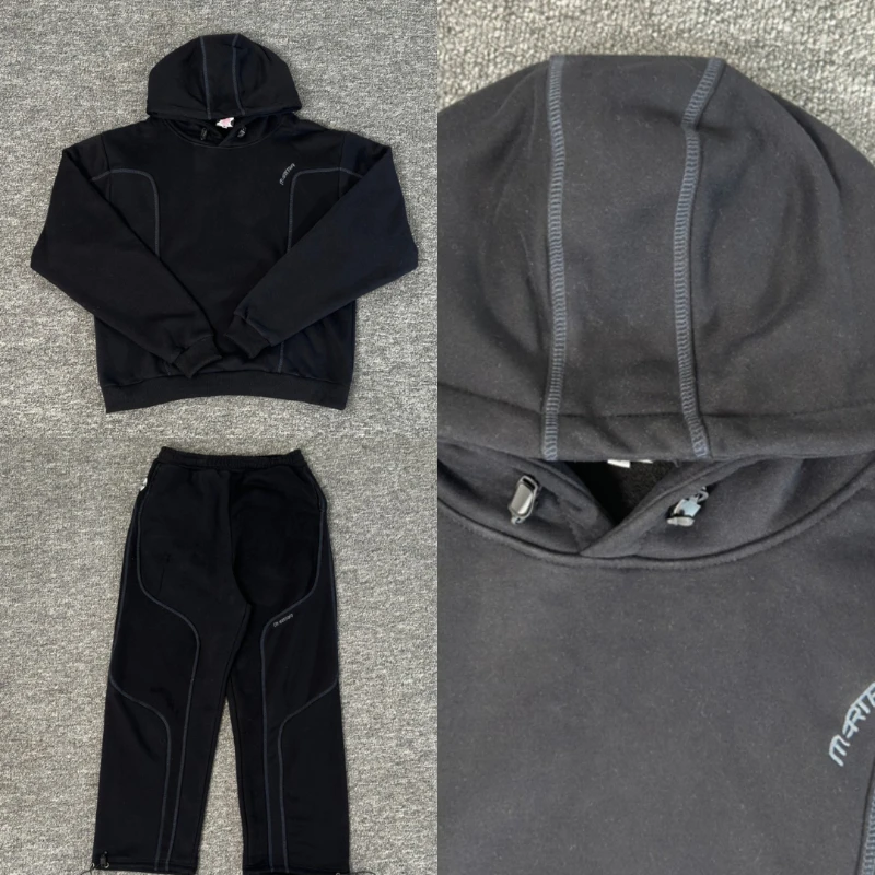 

26SS Autumn Winter New Style American Style Mertre Hooded Sweatshirt Sport Outfit High Quality Lettered Print Set Stock