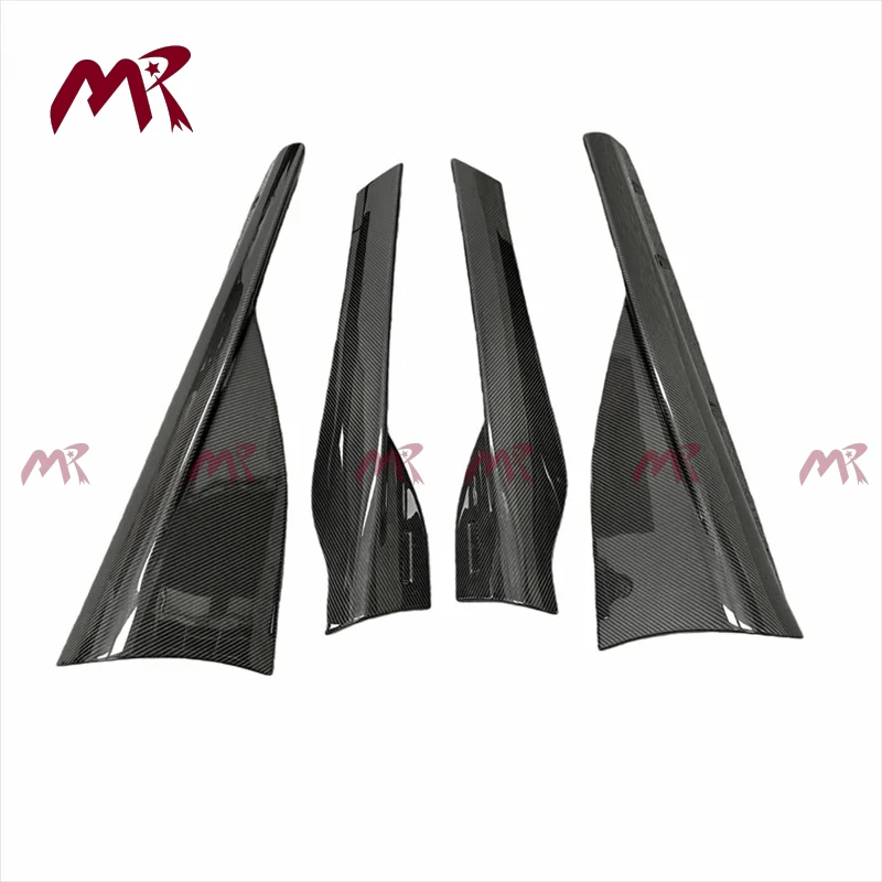 For Mclaren 540C 570S 570GT 2011+ 600LT Style High Quality Real Carbon Fiber Body Side Skirt Kit Spoiler Lip Splitters