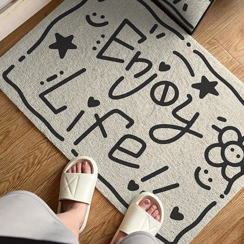 Entrance door mat, home door silk ring foot mat, entrance door mat, outside the door, rubbing soil, anti slip carpet