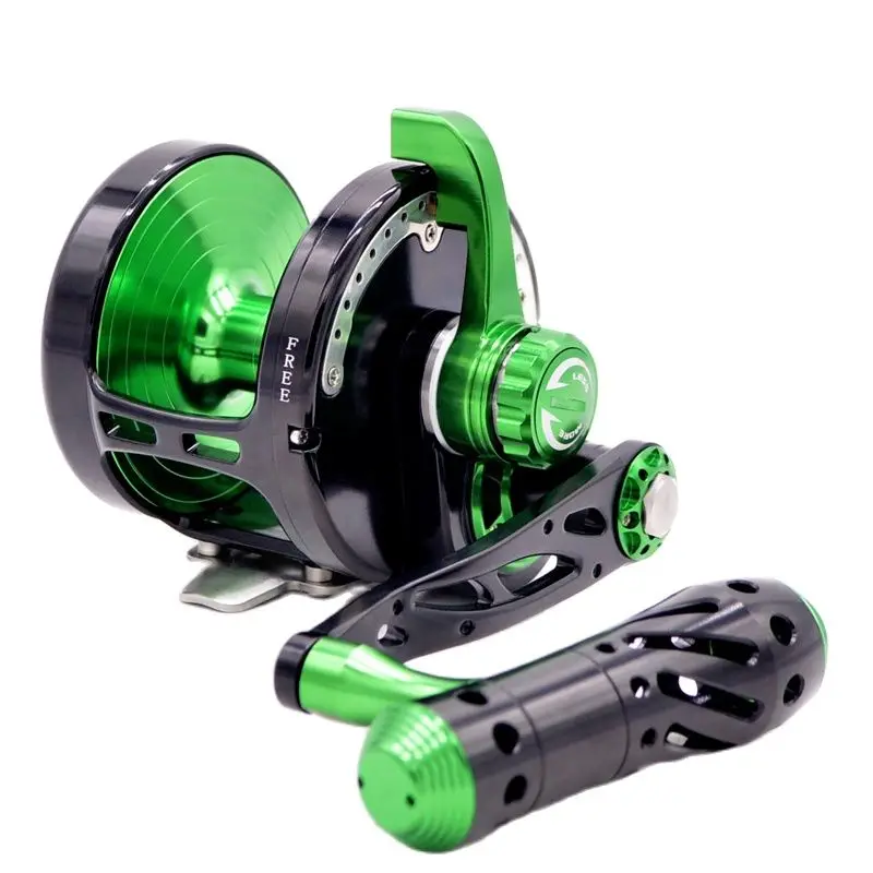 

CAMEKOON High Speed Gear Ratio 5.3:1 T-Type Right/Left Handed Max Drag 40KG Big Game Fishing Reel