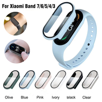 Case Cover+Glass For Xiaomi Band 7 6 Accessories Case+Film Full Coverage Protective Cover Mi Band 7 6 5 4 3 Screen Protector