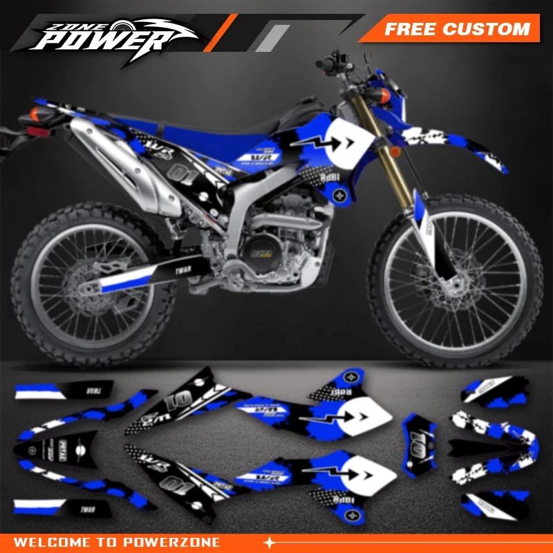 Powerzone Motorcycle Graphics Decals Sticker Kits for Yamaha WR250R WR250 2008-2020 11