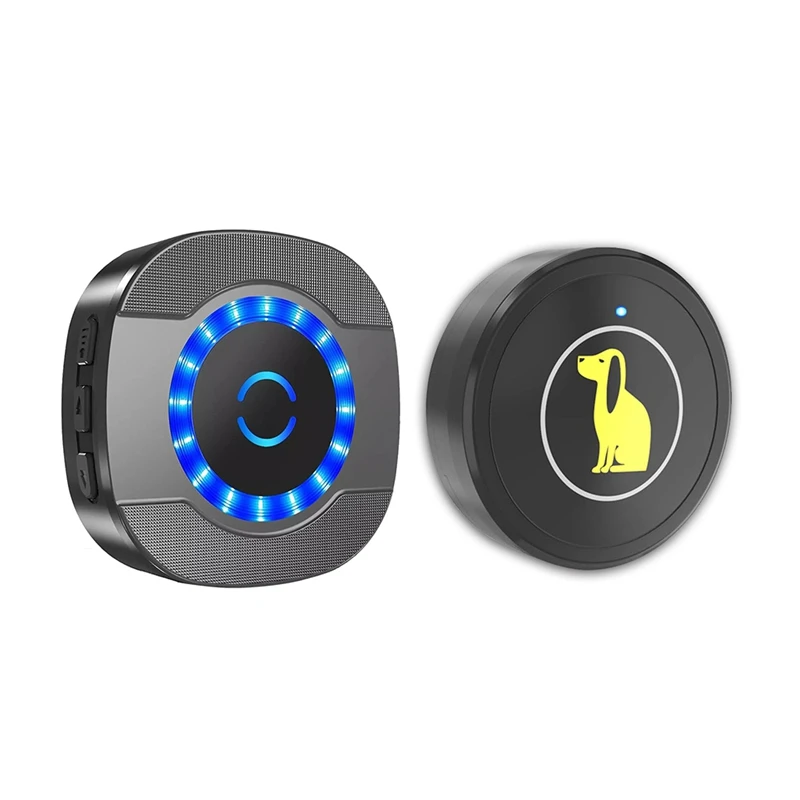

Dog Bell Door Potty Training Watrerproof Super-Light Touch Wireless Door Bell For Dog 55 Melodie 5 Volume Levels US-Plug-B12B
