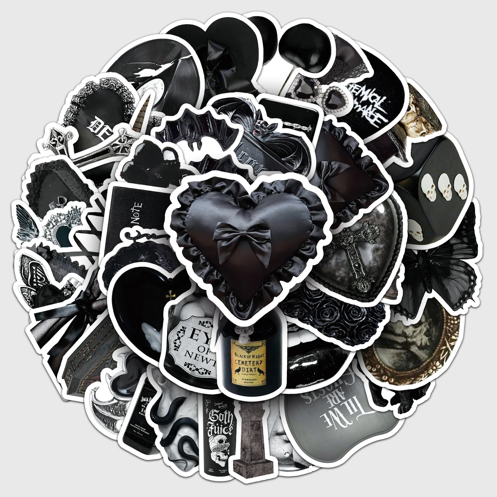 

50pc Dark Gothic style series Cartoon Cute Graffiti Stickers Suitcase Laptop Skateboard Personalized Stickers