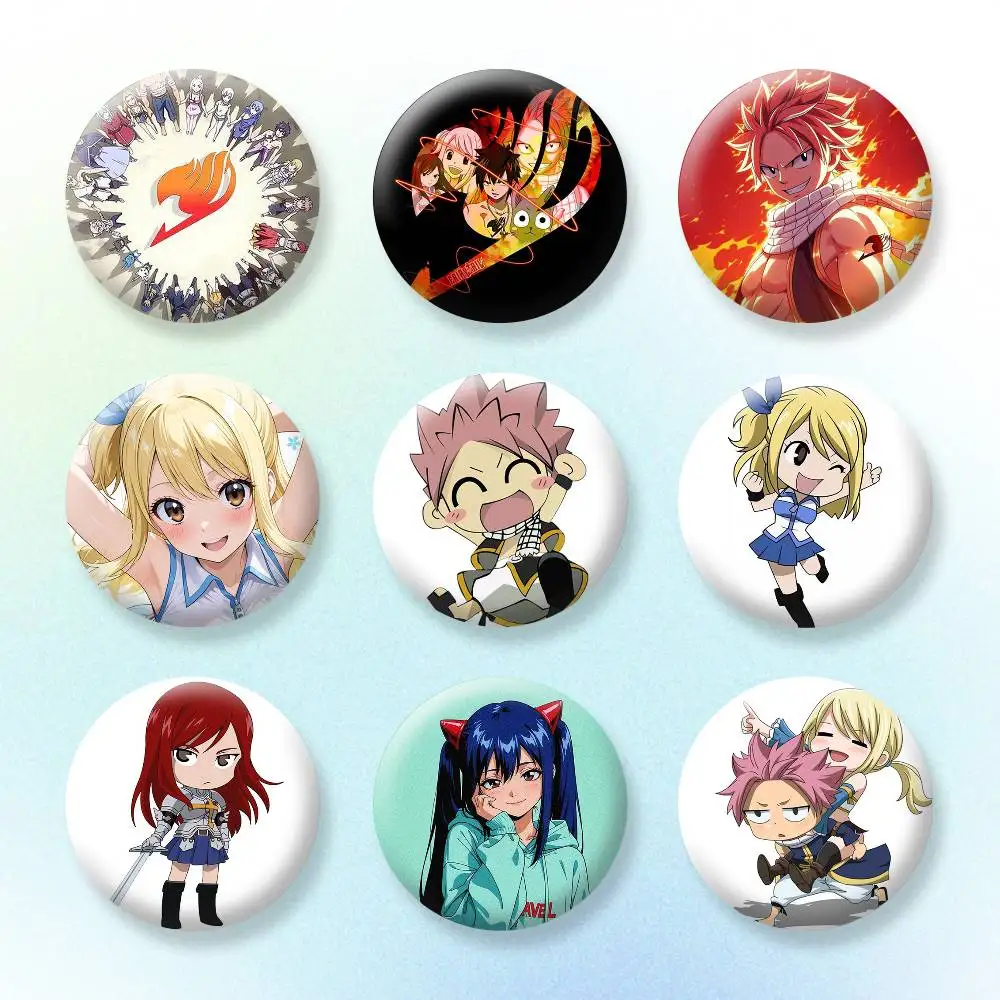 

Fairy Tail Anime Button Pins Backpack Clothing Decor Brooch Badge Jewelry Gifts for Kids